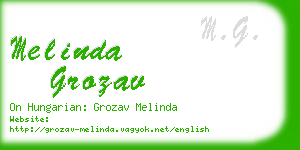 melinda grozav business card